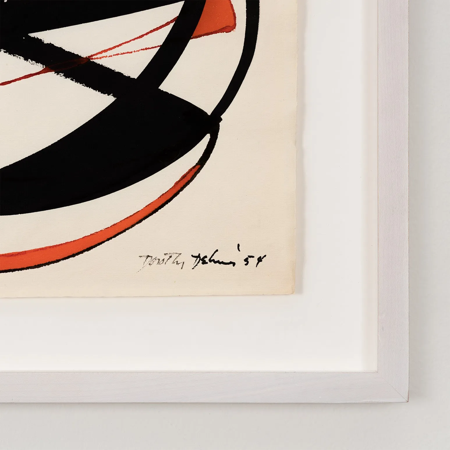 DOROTHY DEHNER “WOMAN IN A TANTRUM” INK AND WATERCOLOR, 1954