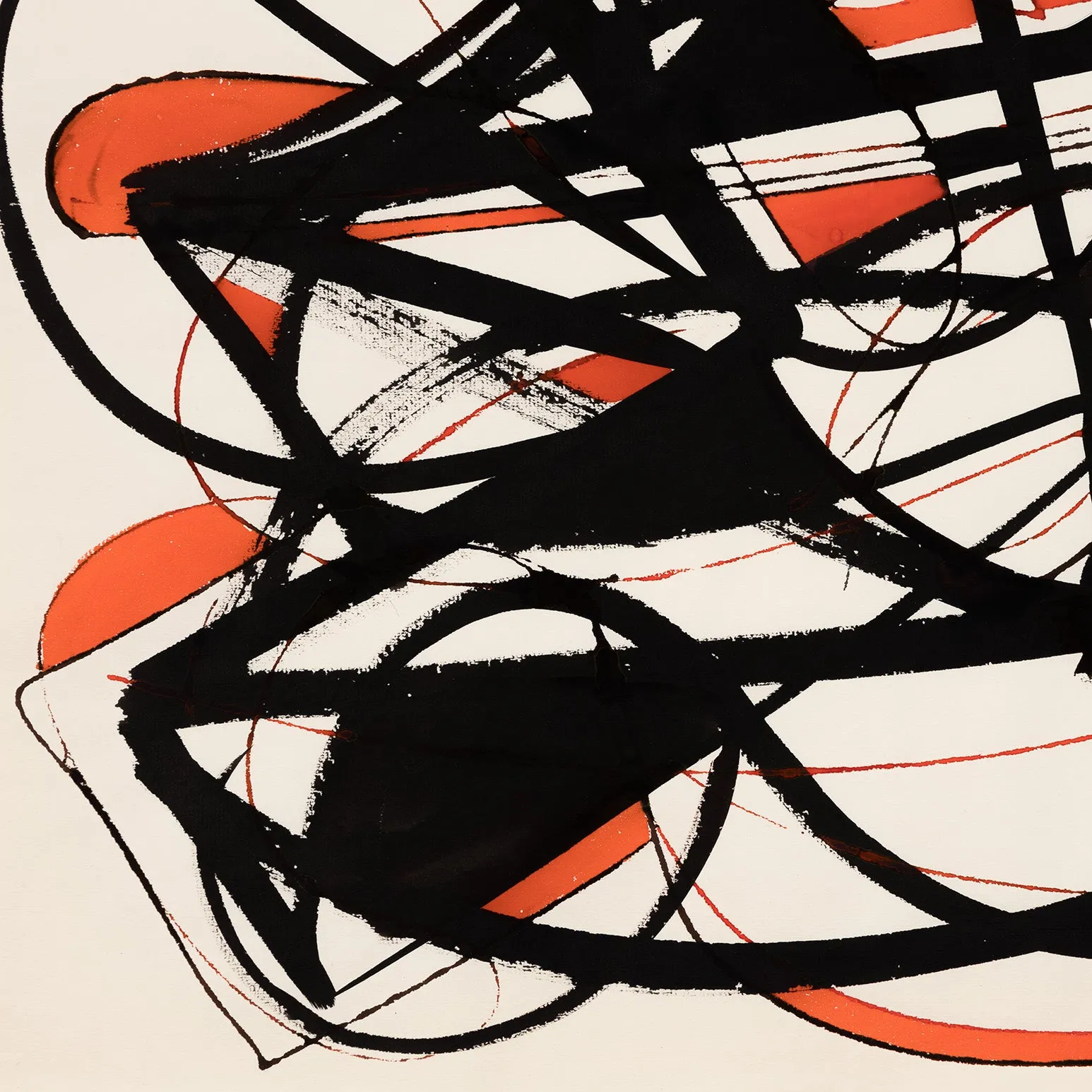 DOROTHY DEHNER “WOMAN IN A TANTRUM” INK AND WATERCOLOR, 1954