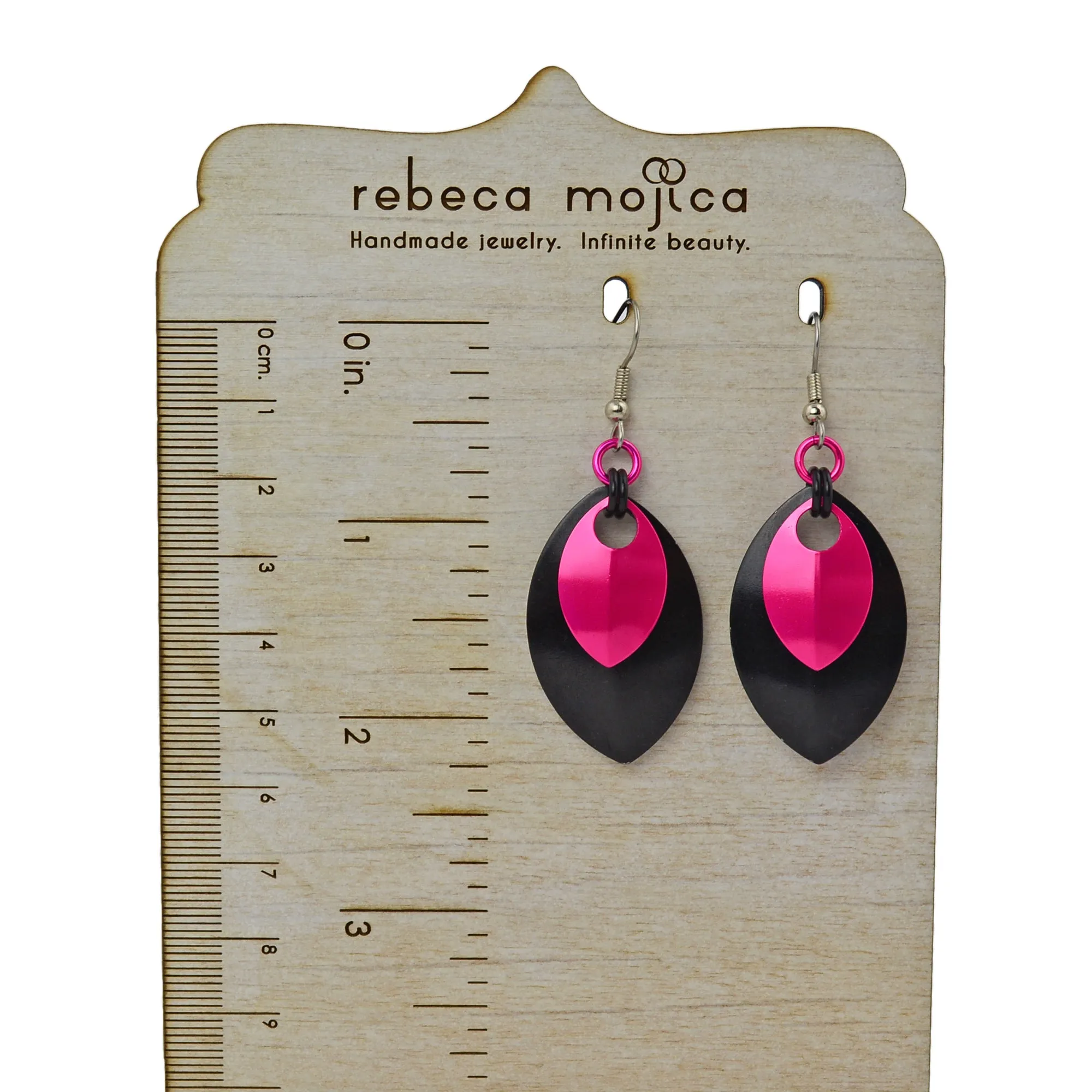 Double Leaf Earrings - Chartreuse & Turquoise