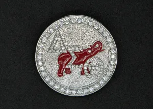 DST Circle Pin w Red/elephant, Greek Letters