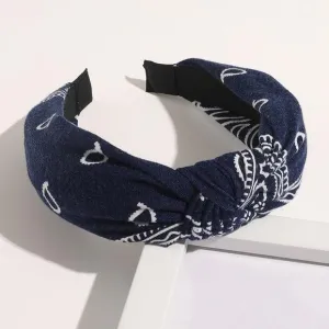 Dunkelblau Bandana Haarreif