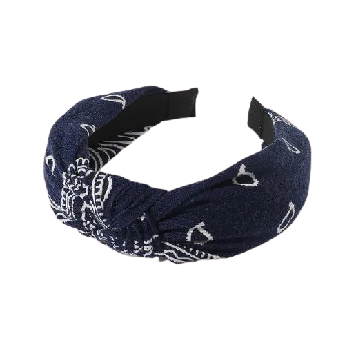 Dunkelblau Bandana Haarreif