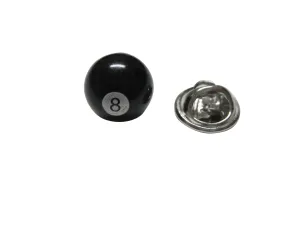 Eight Ball Billiards Pool Ball Lapel Pin