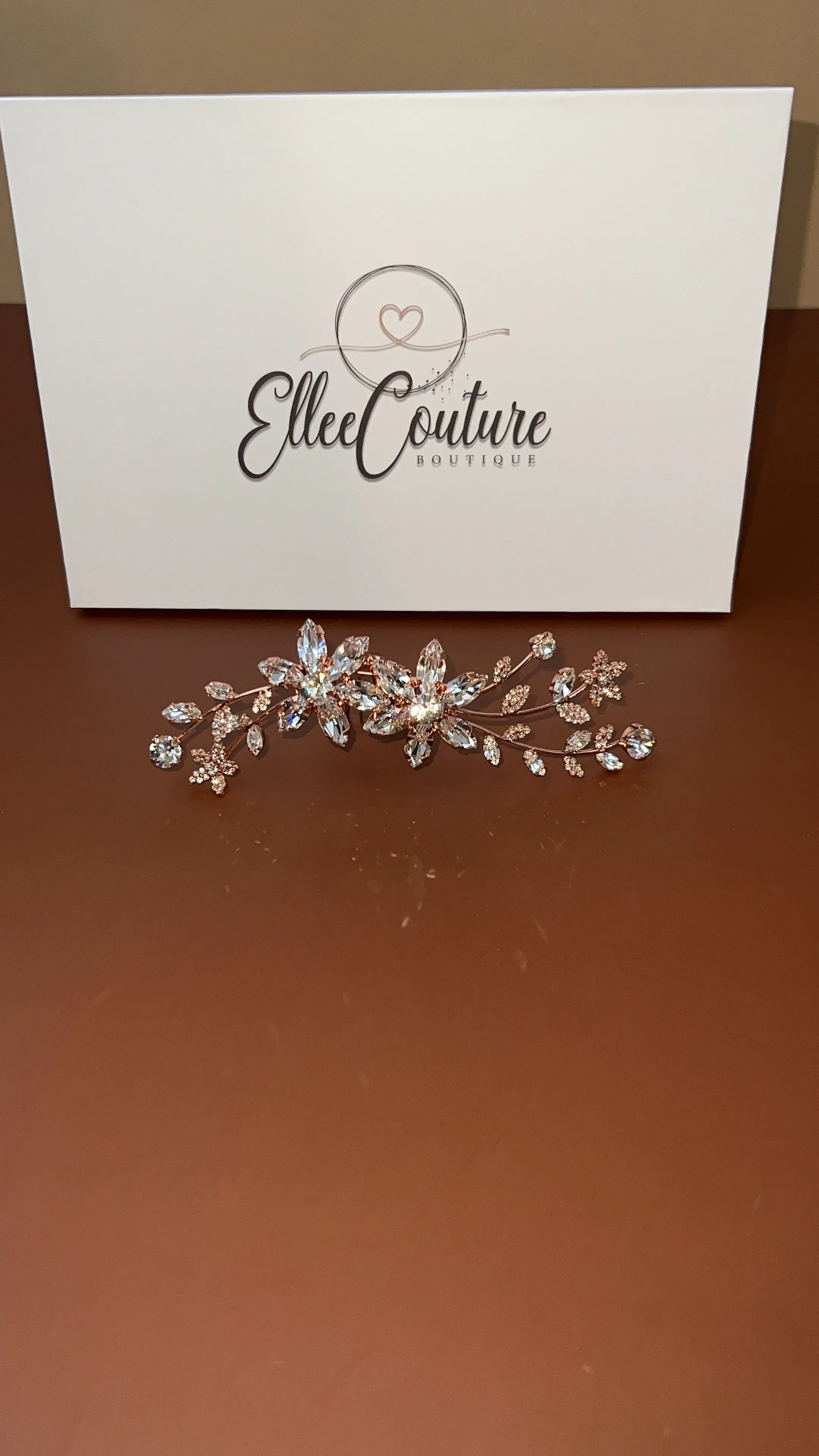 Ellee Real Bride adorned with VERA Swarovski Hair Comb