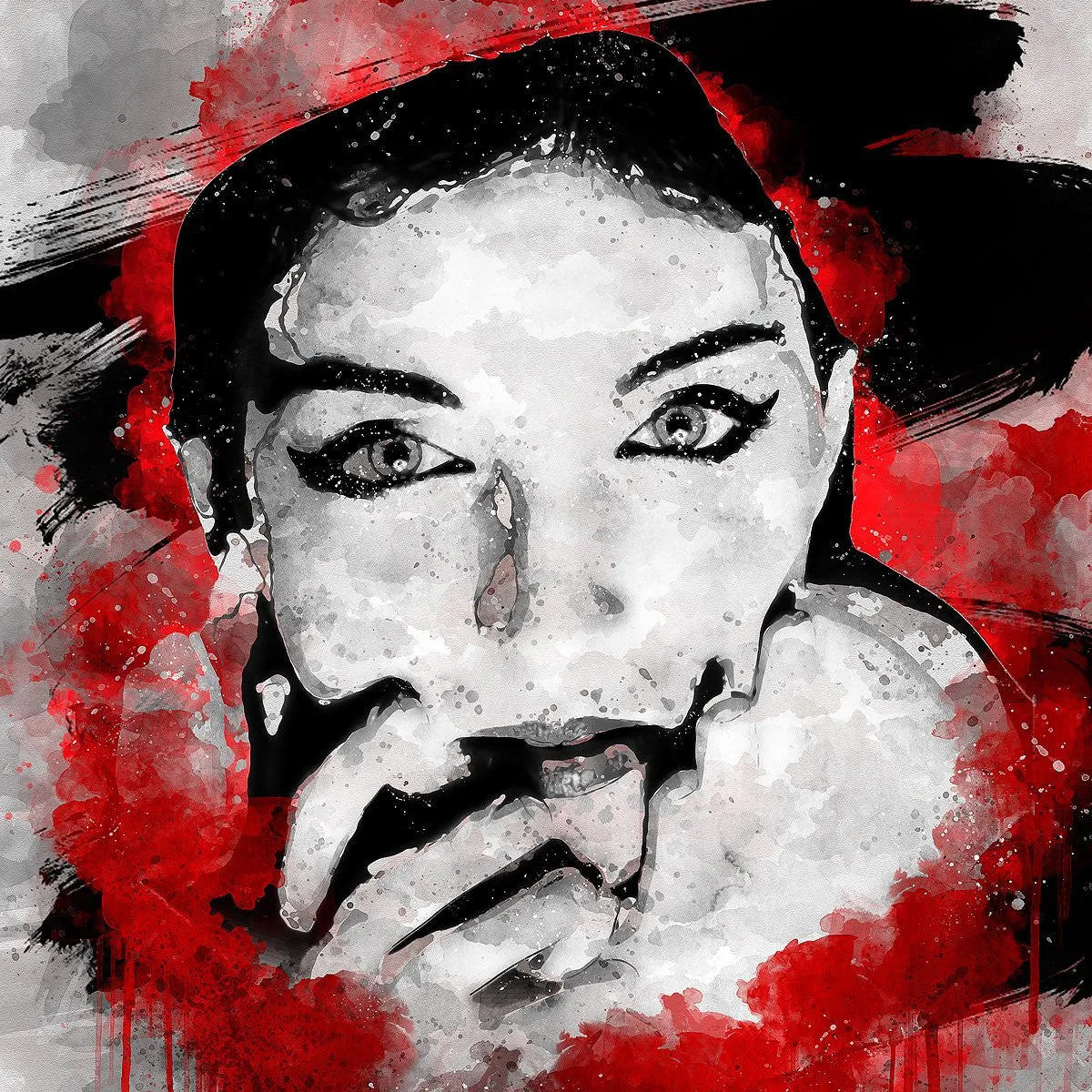 Free Mix Red Watercolor Art Photoshop Action
