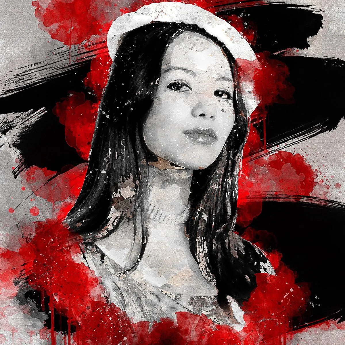 Free Mix Red Watercolor Art Photoshop Action