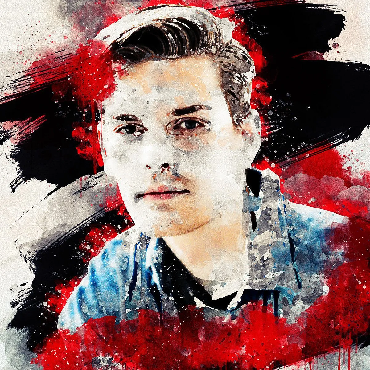 Free Mix Red Watercolor Art Photoshop Action