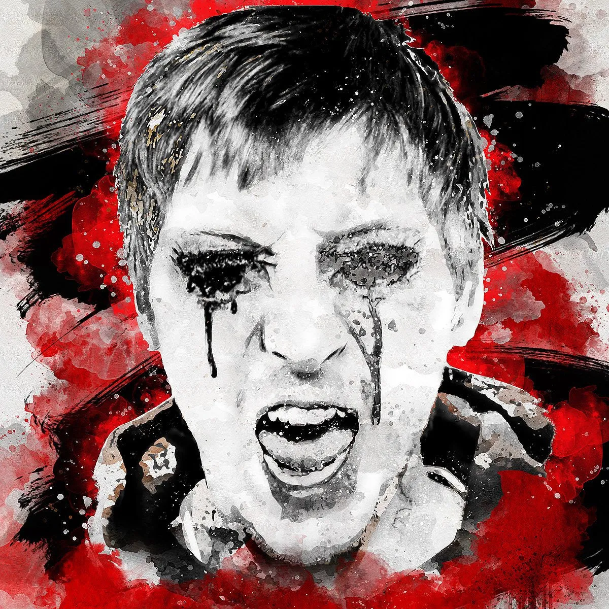 Free Mix Red Watercolor Art Photoshop Action