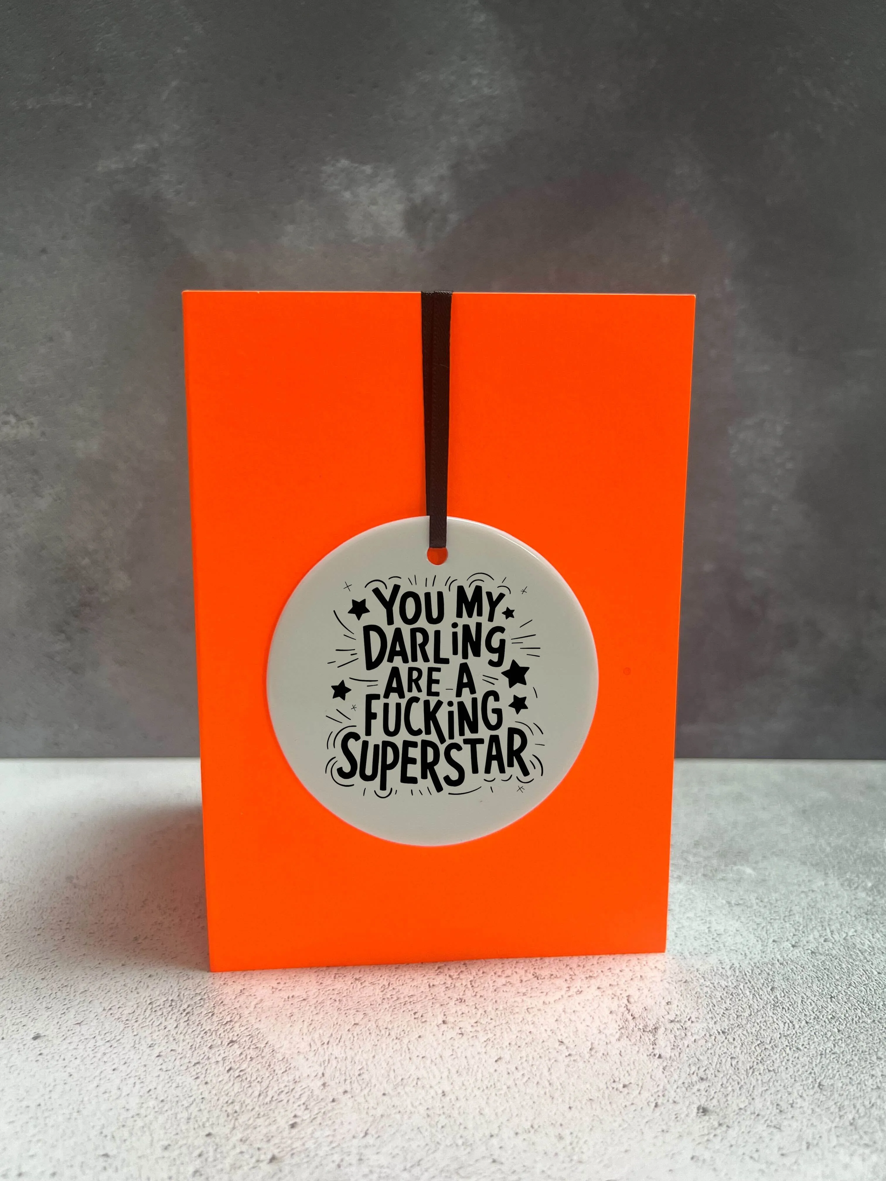 Fucking Superstar | Cheeky Charm Congratulations Card