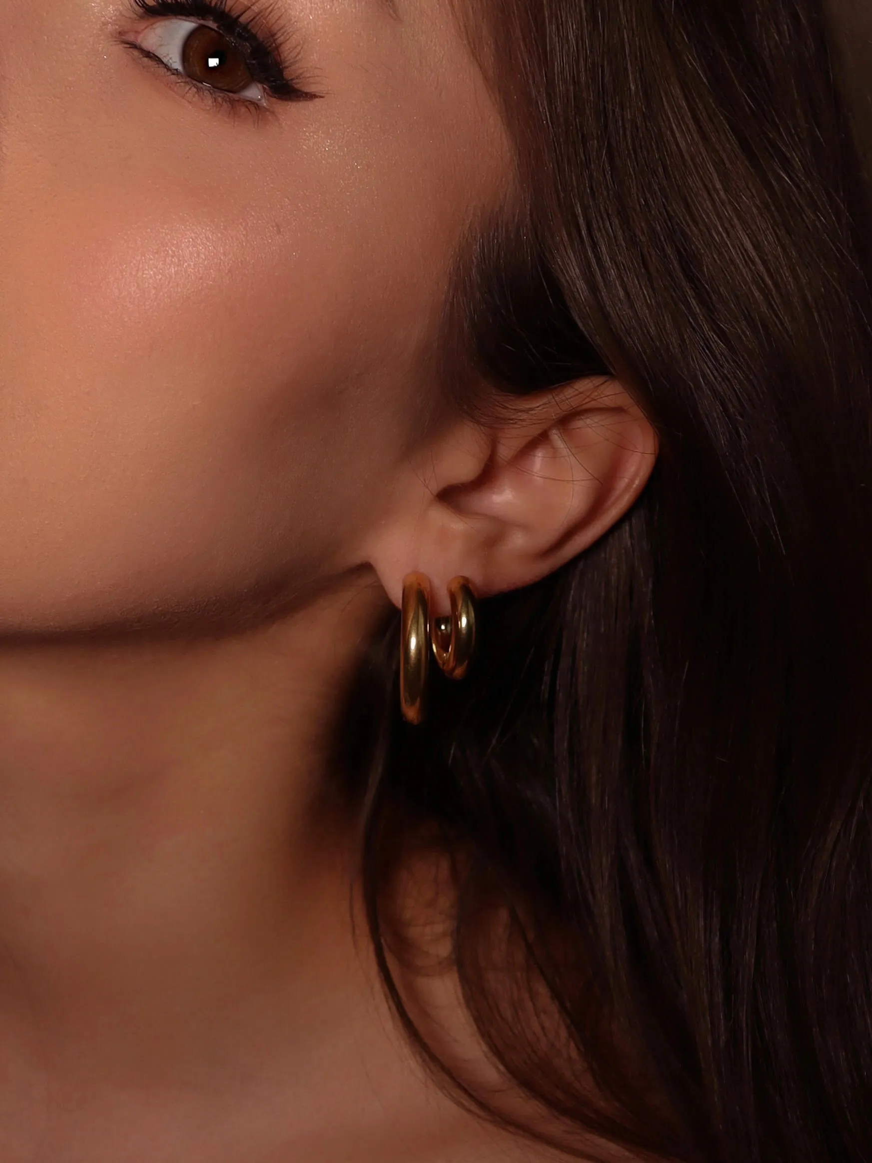 Gold Chunky Hoops