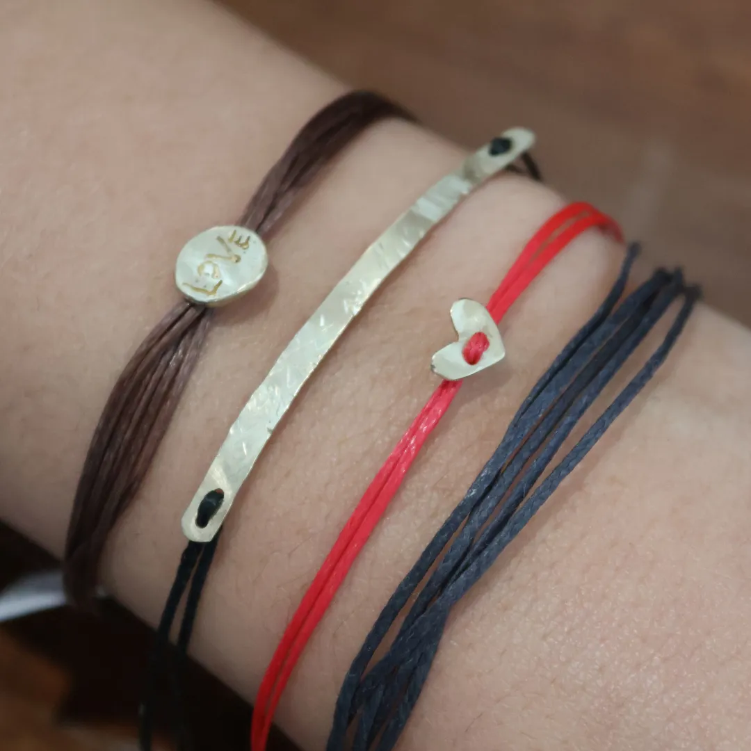 Gold Clasp Black Thread bracelet