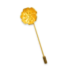 Gold Flower Lapel Pin