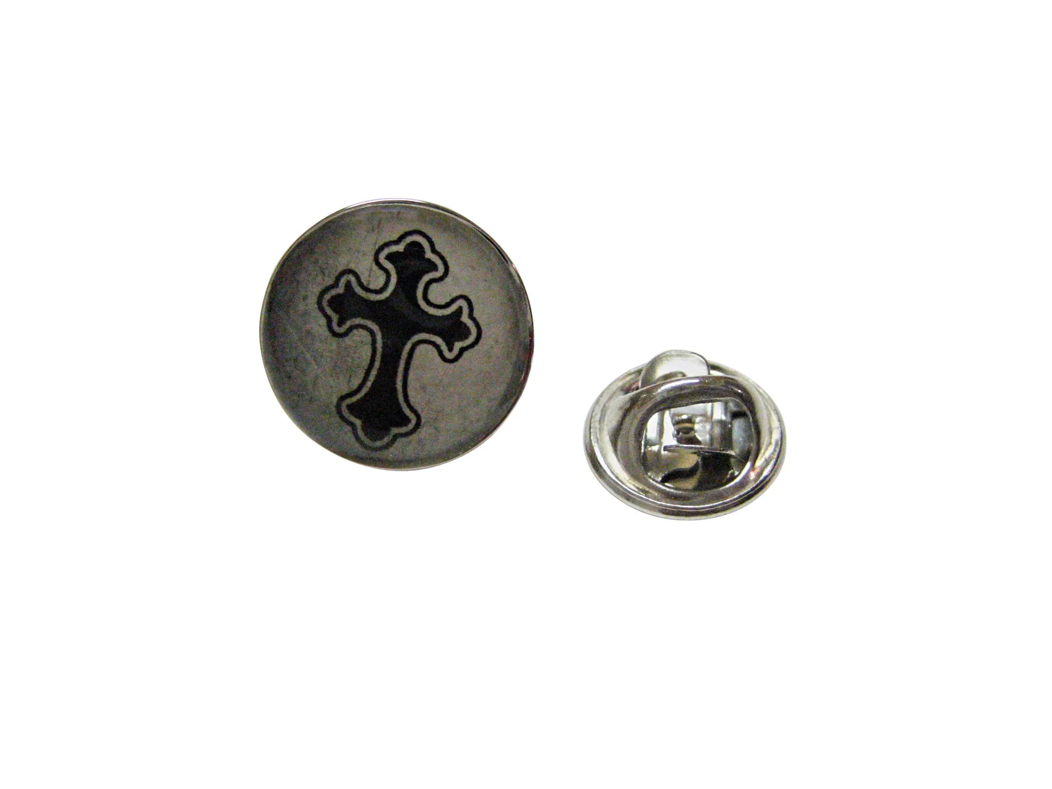 Gothic Cross Pendant Lapel Pin