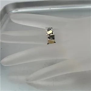 Hadar Designers 9k Yellow Gold 925 Silver Ring, Handmade Art (vs)