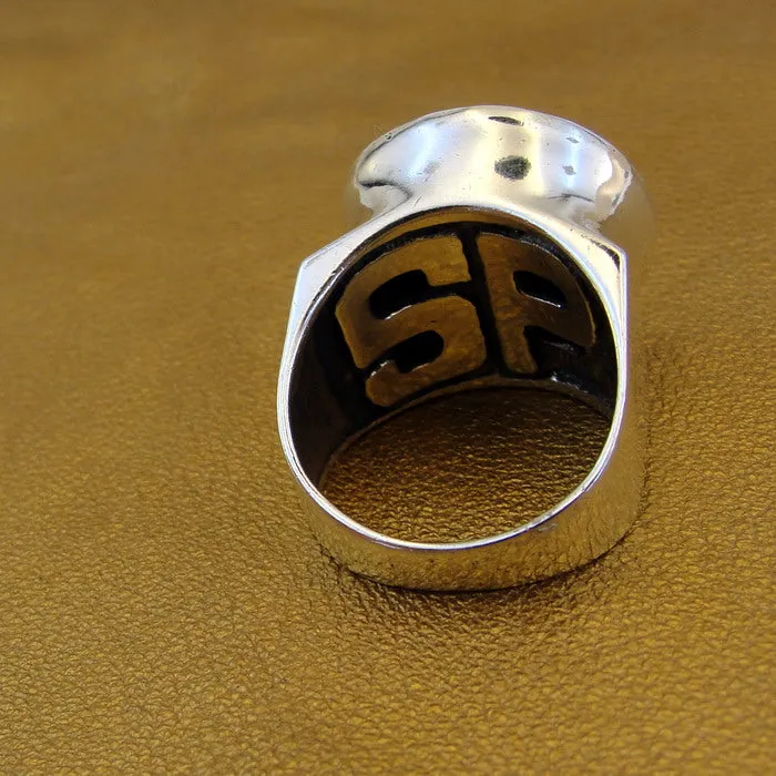 Hadar Designers 9k Yellow Gold 925 Sterling Silver Ring sz 9.5 Handmade (H) LAST