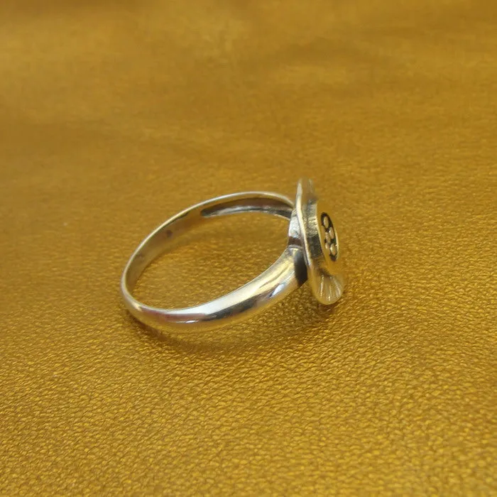 Hadar Designers 9k Yellow Gold Sterling Silver Floral Ring, Handmade (Ms 1733)