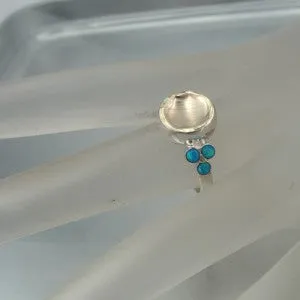 Hadar Designers 9k Yellow Gold Sterling Silver Opal Ring size 8 Handmade (I r333