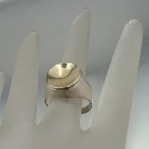 Hadar Designers 9k Yellow Gold Sterling Silver Ring sz 7,7.5 Handmade (SP) LAST