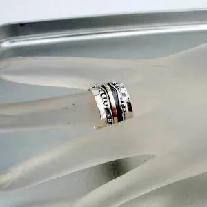 Hadar Designers 9k Yellow Gold Sterling Silver Swivel Ring  (I r474m) Y
