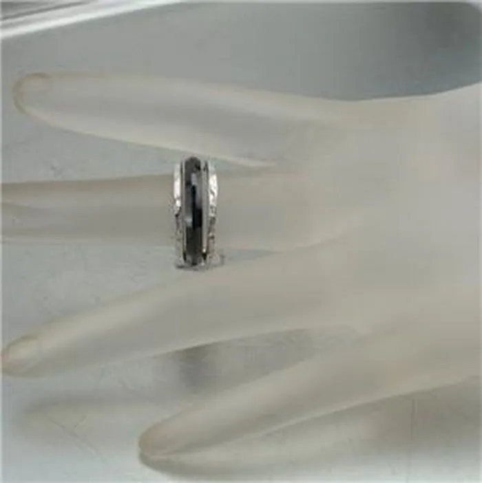 Hadar Designers 9k yellow Gold Sterling Silver White Ceramic Ring (I r886