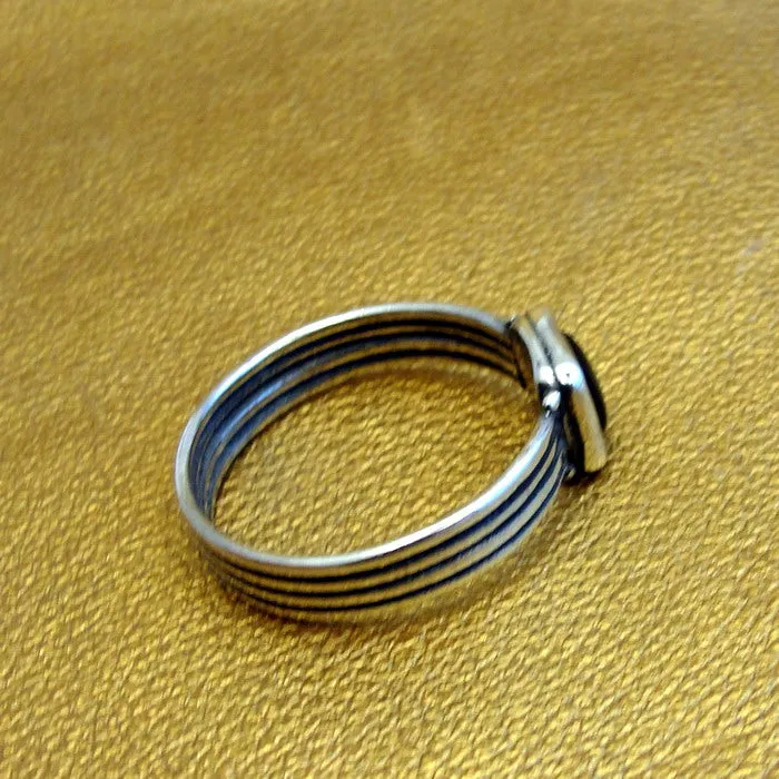 Hadar Designers Black Onyx Ring 925 Sterling Silver 10, 10.5 Handmade Art ()LAST