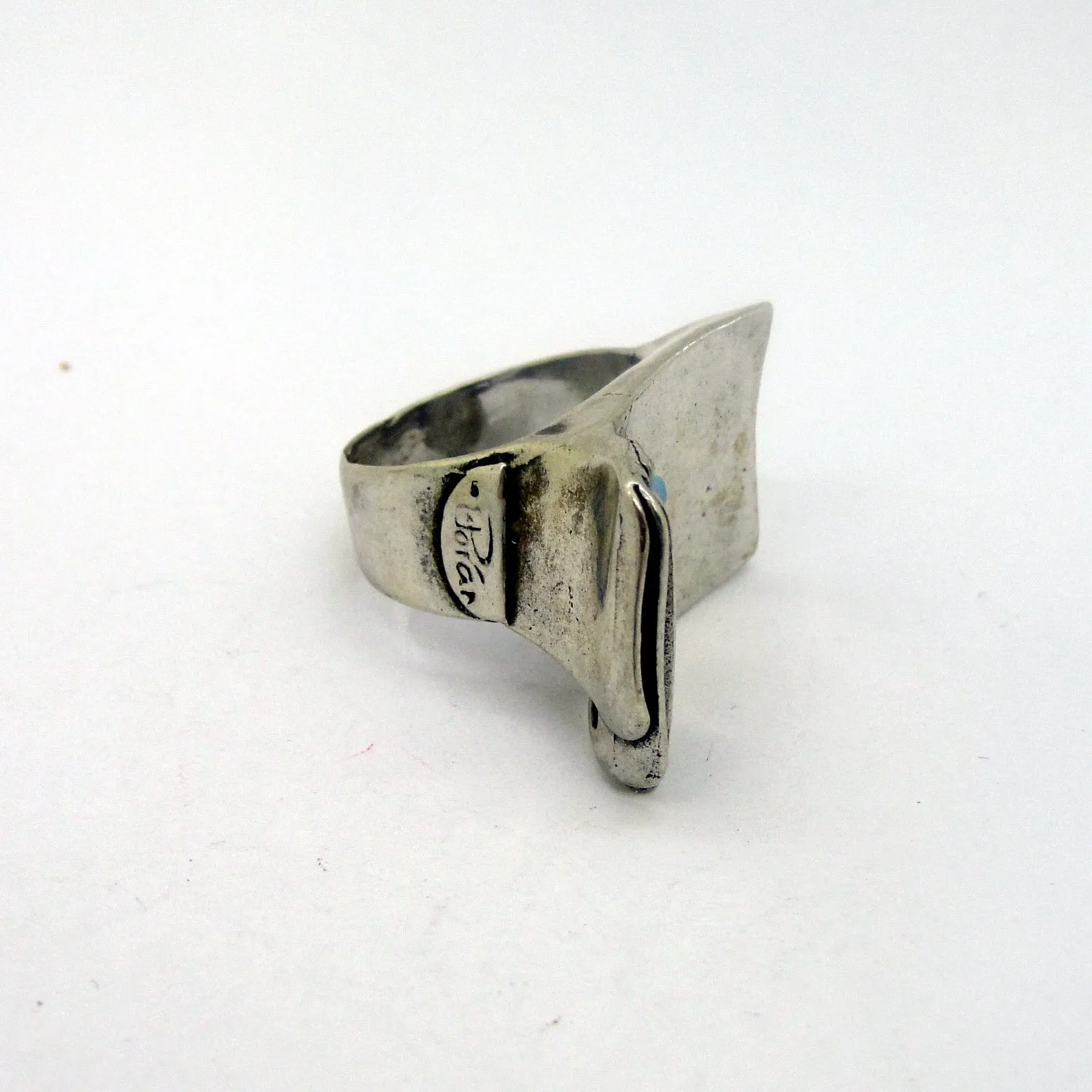 Hadar Designers Blue Opal "Wild" Ring sz 7,8,9 Handmade 925 Sterling Silver (H)