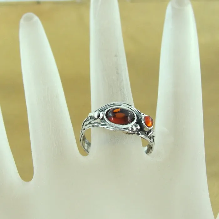 Hadar Designers Carnelian Ring size 9.5 Sterling Silver 925 NEW Handmade (H)Last