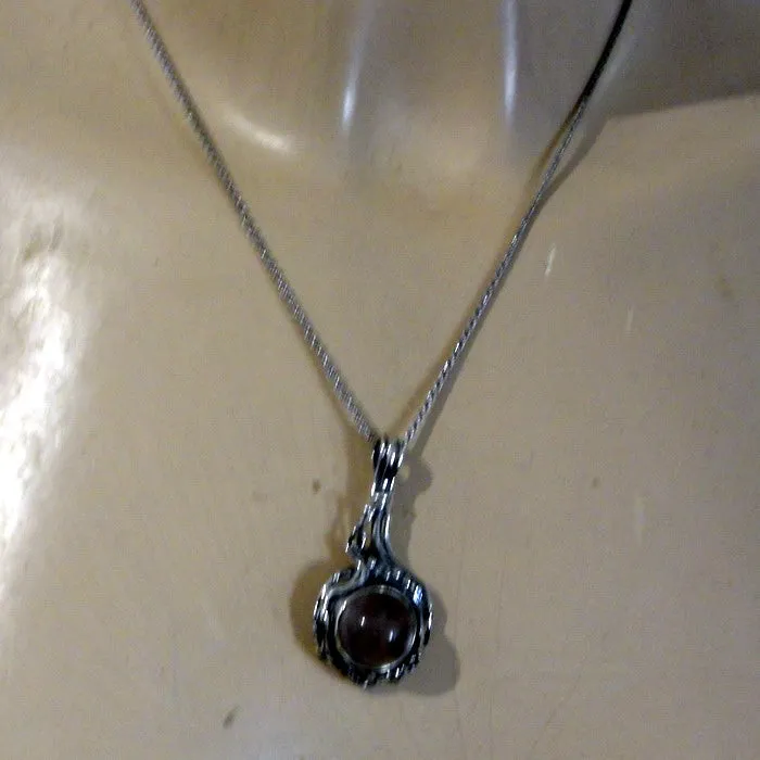 Hadar Designers Crystal Ball Pendant 925 Sterling Silver Unique Art Handmade(H)y