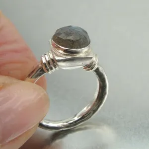 Hadar Designers Handmade 925 Silver Labradorite Ring sz 5.5,6,6.5 (I r104s)y