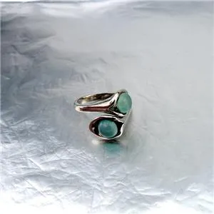 Hadar Designers Handmade 925 Sterling Silver Aqua Quartz Ring sz 6.5, 7 () SALE