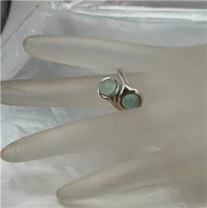 Hadar Designers Handmade 925 Sterling Silver Aqua Quartz Ring sz 6.5, 7 () SALE