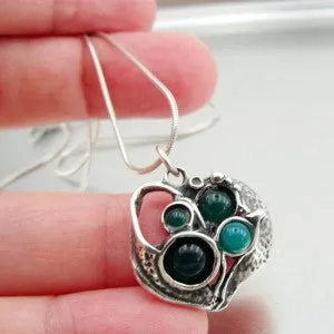 Hadar Designers Handmade 925 Sterling Silver Turquoise Agate Pendant (H)