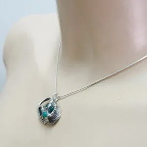 Hadar Designers Handmade 925 Sterling Silver Turquoise Agate Pendant (H)