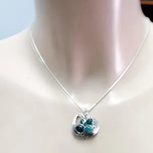 Hadar Designers Handmade 925 Sterling Silver Turquoise Agate Pendant (H)