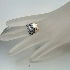 Hadar Designers Handmade 9k Gold 925 Silver Blue Topaz Ring 6,7,8,9,10  (I r551