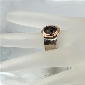 Hadar Designers Handmade 9k Rose Gold 925 Silver Garnet Ring 6,7,8,9 (I r137) 7y