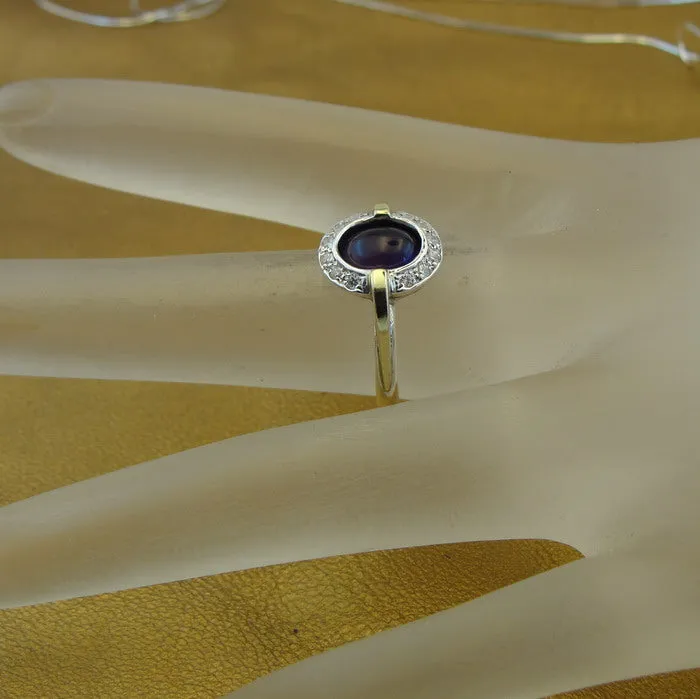Hadar Designers Handmade 9k Yellow Gold 925 Silver Amethyst Set (ms 1079)y