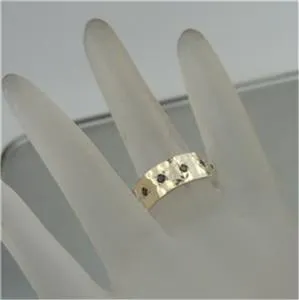 Hadar Designers Handmade 9k Yellow Gold 925 Silver Garnet Ring 6.5,7,8,9 (I r306