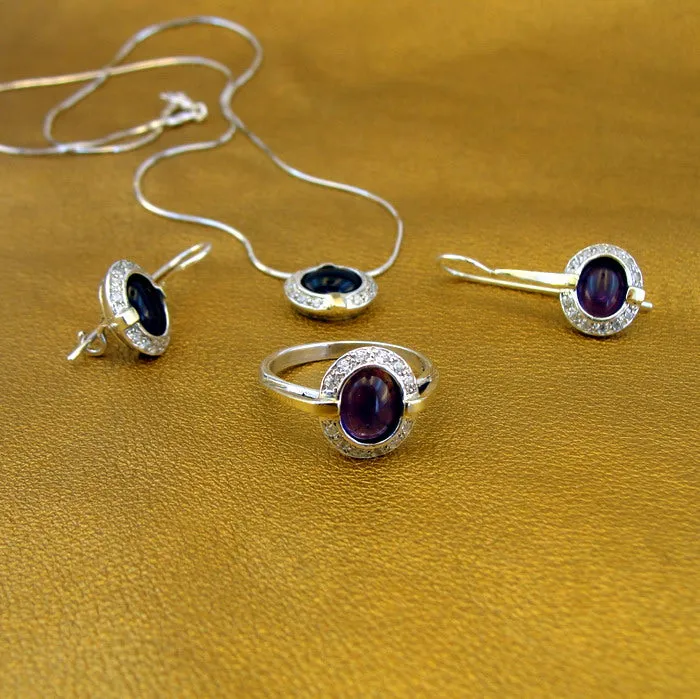 Hadar Designers Handmade 9k Yellow Gold 925 Silver Garnet Set Ring and (ms 1079)Y
