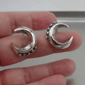 Hadar Designers Handmade Artist 925 Sterling Silver Stud Earrings (H)LAST