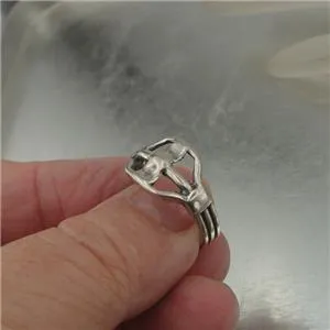 Hadar Designers Handmade Artistic 925 Sterling Silver Ring size 6.5 (H) SALE
