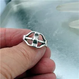 Hadar Designers Handmade Artistic 925 Sterling Silver Ring size 6.5 (H) SALE