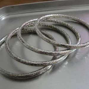 Hadar Designers Handmade Electroforming Sterling Silver Bangle Bracelet (H)LAST