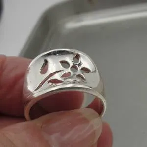 Hadar Designers Handmade Floral 925 Sterling Silver Ring 7,7.5,8,8.5,9 (H) Last