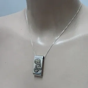 Hadar Designers Handmade Modern 9k Yellow Gold Sterling Silver Pendant (H) SALE