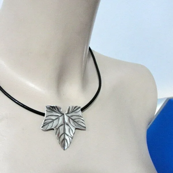 Hadar Designers Handmade Sophisticated Leather 925 Sterling Silver Pendant (H)2