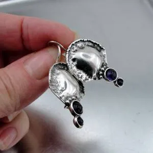 Hadar Designers Handmade Sterling Silver Black Onyx Earrings Pendant Set (H)SALE