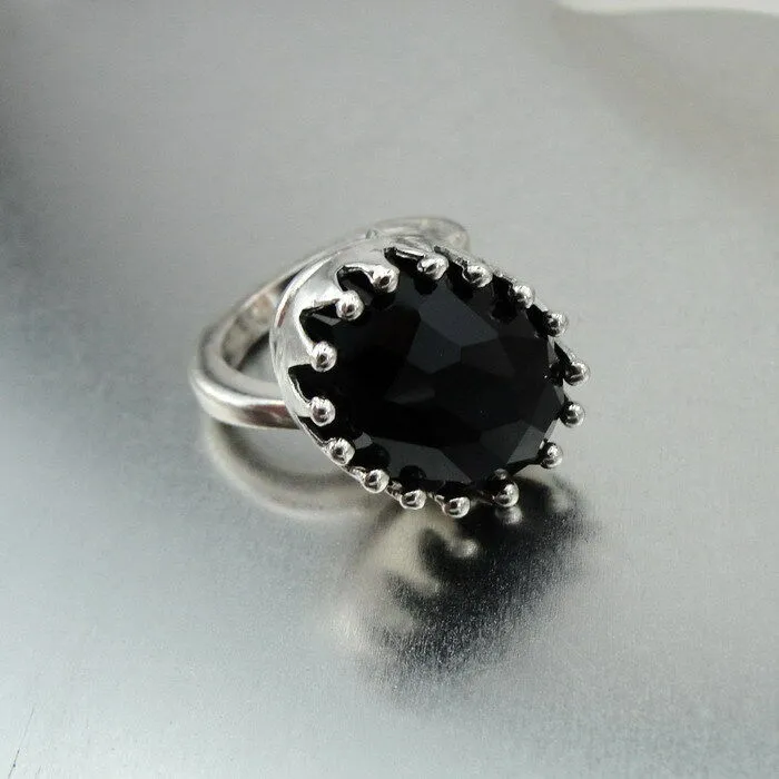 Hadar Designers Handmade Sterling Silver Smoky Q. Ring size 6.5, 7 (H) SALE