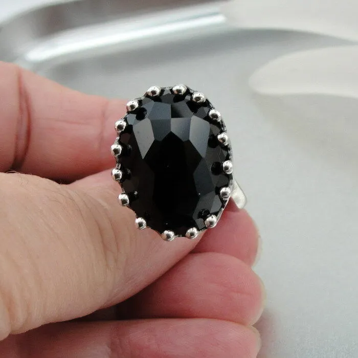 Hadar Designers Handmade Sterling Silver Smoky Q. Ring size 6.5, 7 (H) SALE