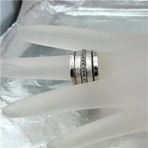Hadar Designers Handmade Swivel 925 Silver Zircon Ring size 7,8,9,10 (I r915)Y